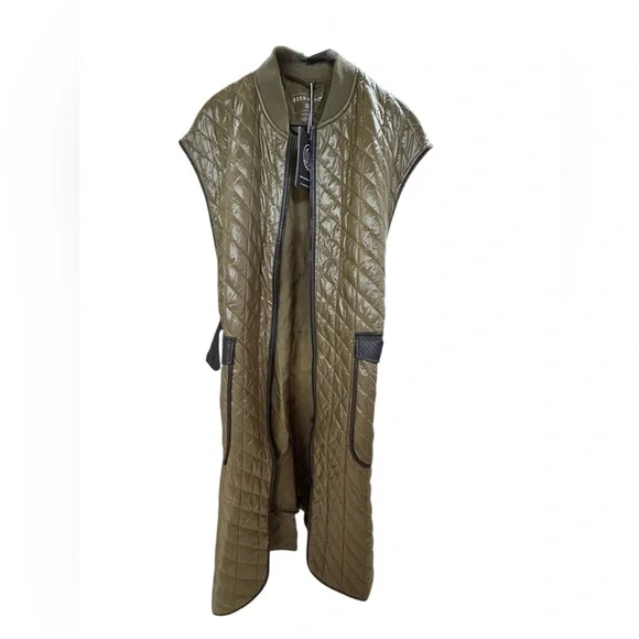 Bernardo Olive Quilted Vest with Black Accents - Picture 9 of 9